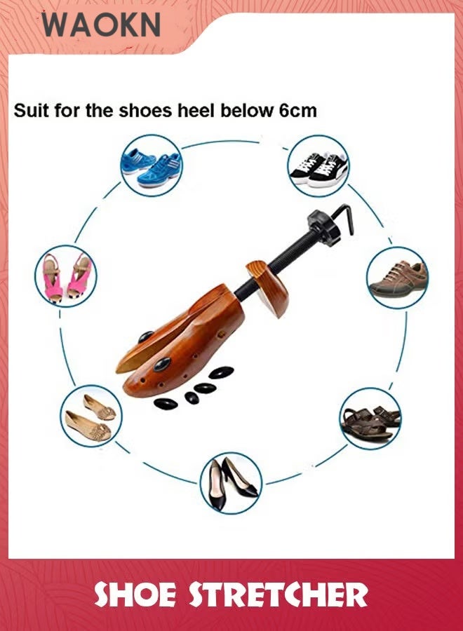 دبليو أيه أو كي أن موسع أحذية للأقدام العريضة - موسع أحذية وحذاء قابل للتعديل (زوج واحد) - موسع عرض وطول احترافي للرجال/النساء ذوي الأقدام السميكة - حل مريح للأحذية للأحذية الضيقة والأحذية الطويلة والأحذية الرياضية والأحذية الجلدية - بني صنوبري مقاس متوسط أوروبي (39-41) عرض (8-9.5) متوسط (7-9.5) - Image 2