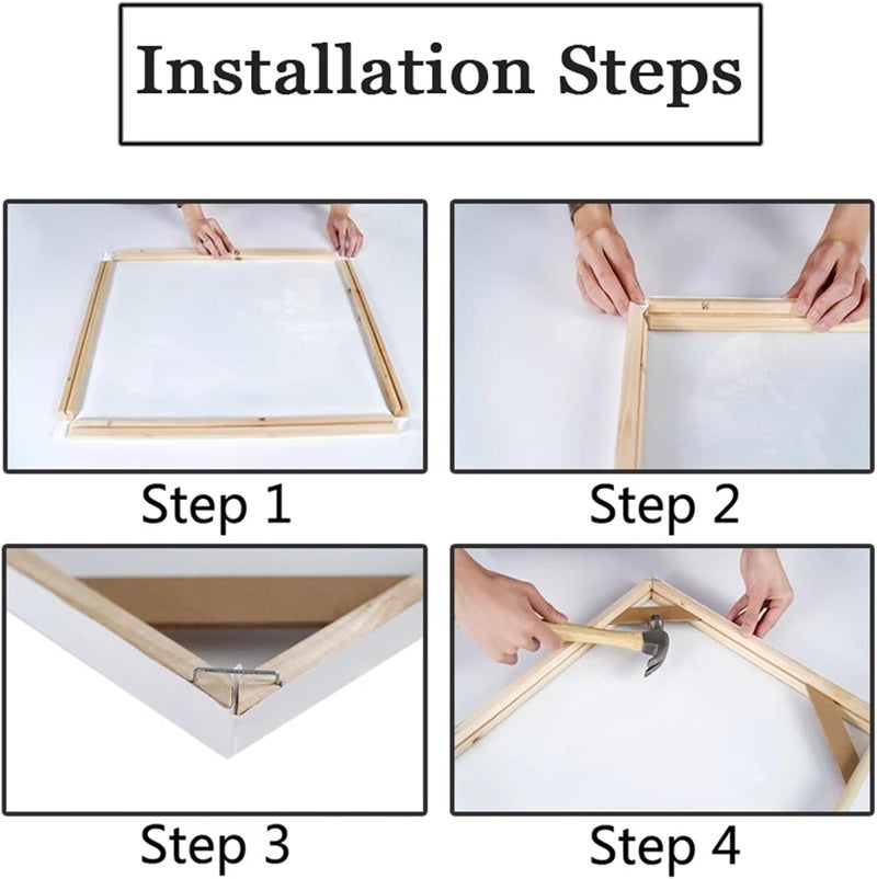Wooden Picture Frame Large Size Wood Frame for Canvas Paintings Custom Picture Frame Kit DIY Diamond Painting Frame Wall Poster Framed(Height 35cm,Width 30 cm) - Image 4