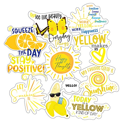 Leann Michael Yellow Stickers Gifts for Sunshine Box Women Kids Teens Waterproof Sticky Durable Vinyl Decals for Water Bottles Laptops Cars Phones Computers - Image 1