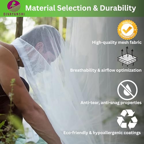 Divayanshi Foldable Polycotton Mosquito Net (Machhardani) for Double Bed (Blue, 6x6 ft) | Breathable, Lightweight & Portable | Easy Setup, Durable & Ideal for Home & Travel Mosquito Protection. - Image 5