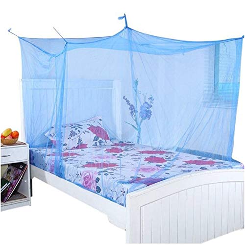 Divayanshi Foldable Polycotton Mosquito Net (Machhardani) for Double Bed (Blue, 6x6 ft) | Breathable, Lightweight & Portable | Easy Setup, Durable & Ideal for Home & Travel Mosquito Protection. - Image 4