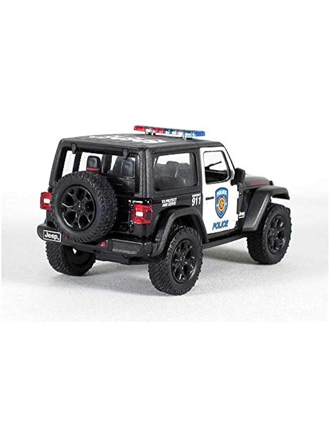 5 Die-cast: 2018 Jeep Wrangler Rubicon Police Edition (Black/White) - Image 2