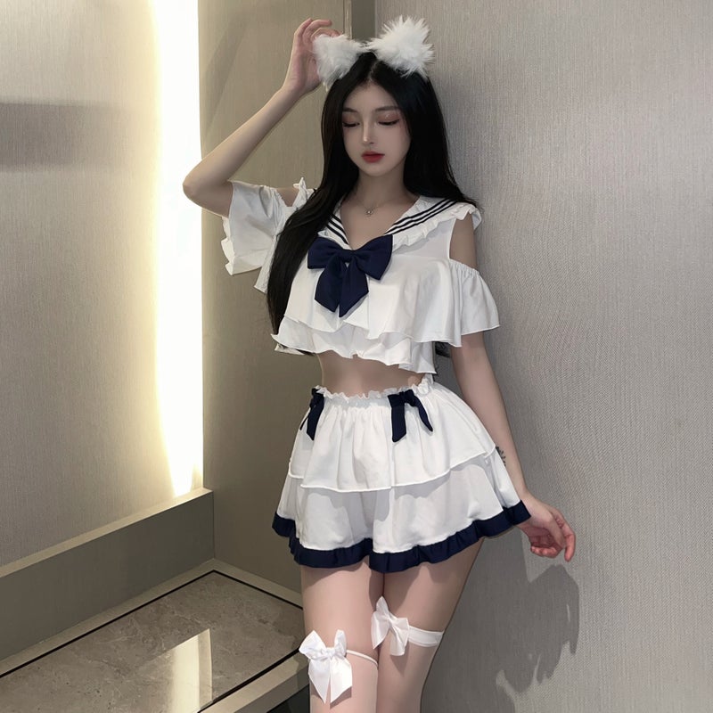 Women's Coordinated Fashion Dress Set, Elegant White Design, Soft Polyester Fabric, Comfortable Fit - Image 2
