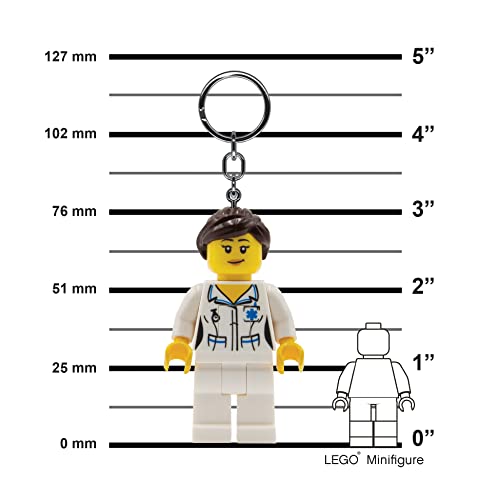 IQ ليغو سيتي شخصية كبيرة بطول 3 بوصات سلسلة مفاتيح ضوء - ممرضة (KE186H) - Image 3