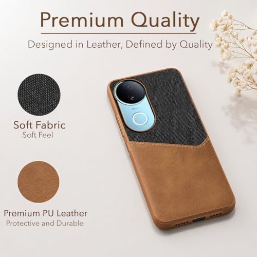 Jkobi Back Cover Case for Vivo iQOO Z10R (Dual PU Leather Stitch | Professional Minimalist | Soft and Flexible) - Image 3