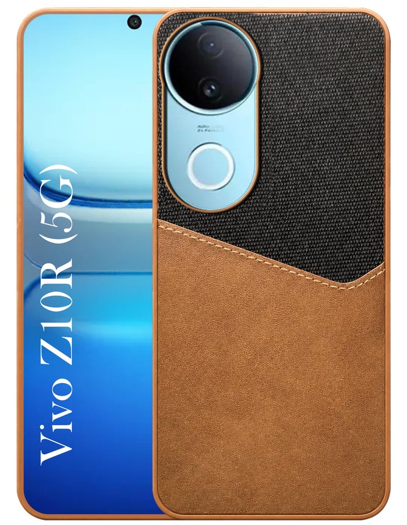 Jkobi Back Cover Case for Vivo iQOO Z10R (Dual PU Leather Stitch | Professional Minimalist | Soft and Flexible) - Image 1