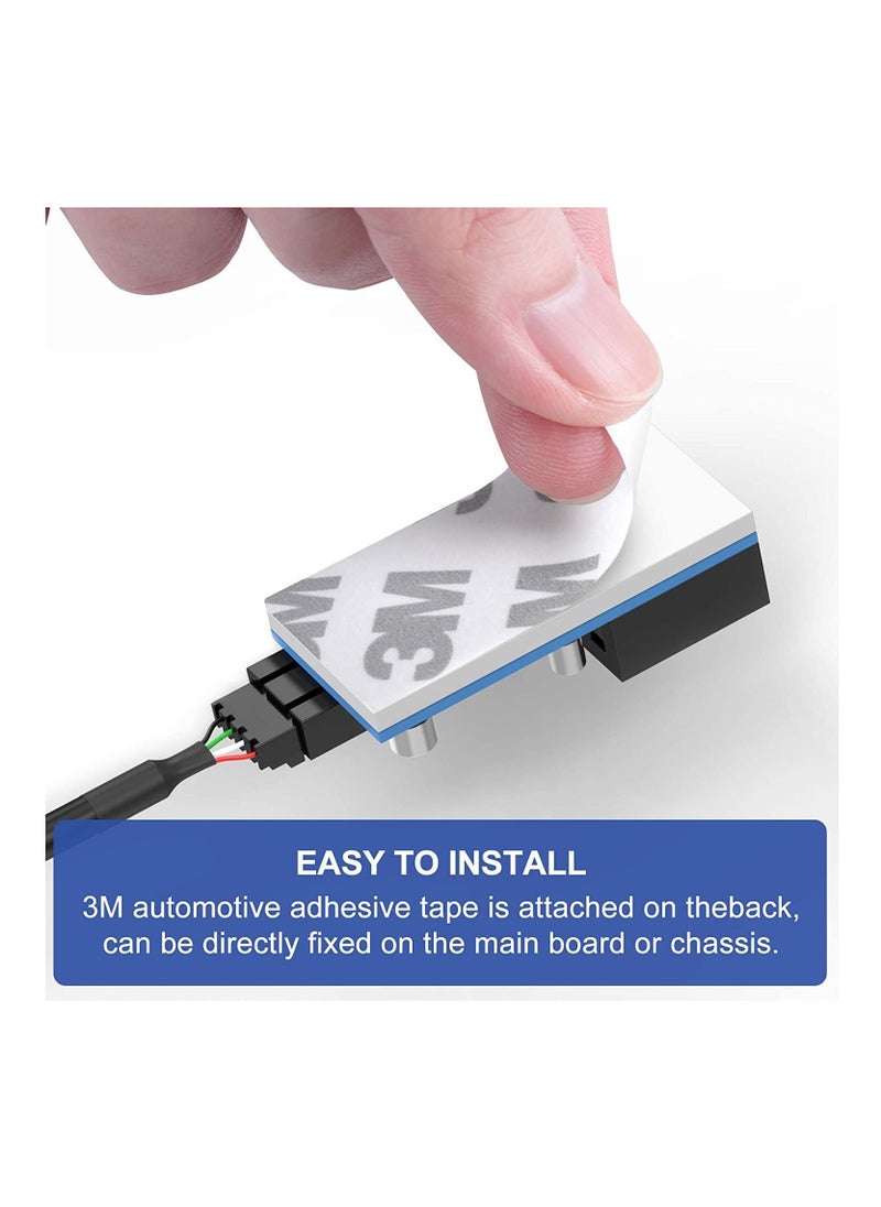 XICEN Motherboard USB2.0 9pin USB Header Splitter Male 1 to 2 Female Extension Cable（30cm/0.98ft）Card Control PCB Board USB HUB 9-pin Splitter Adapter Port Multilier PWM Fan Splitter Cable 1 to 2 Converter  - Image 5