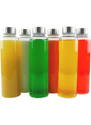 Borosilicate Glass Water Bottles With Caps Clear  6 Pack 18 Oz Heat Resistant Slim Easy to Store - pzsku/Z2A5230CFFAB49EFAA1E5Z/45/_/1675250164/64a4f0d1-e672-41b9-8b01-3a86873d78ce