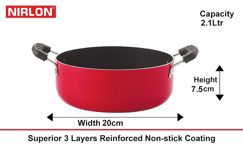 Nirlon Nirlon Non-Stick Coated Aluminium Appachatti and Casserole Combo Cookware Set - Image 5