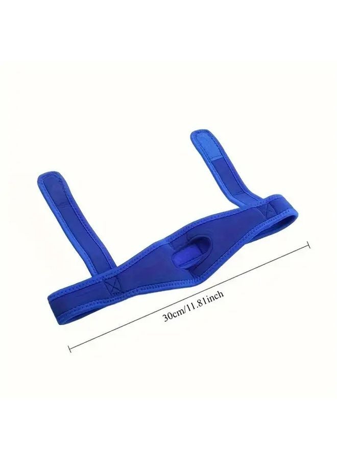 حزام الذقن CPAC المضاد للشخير قابل للتعديل، دعم الفك القابل للتعديل، مصنوع من البوليستر والإسباندكس الناعم لتخفيف انقطاع النفس النومي، أسود - Image 4