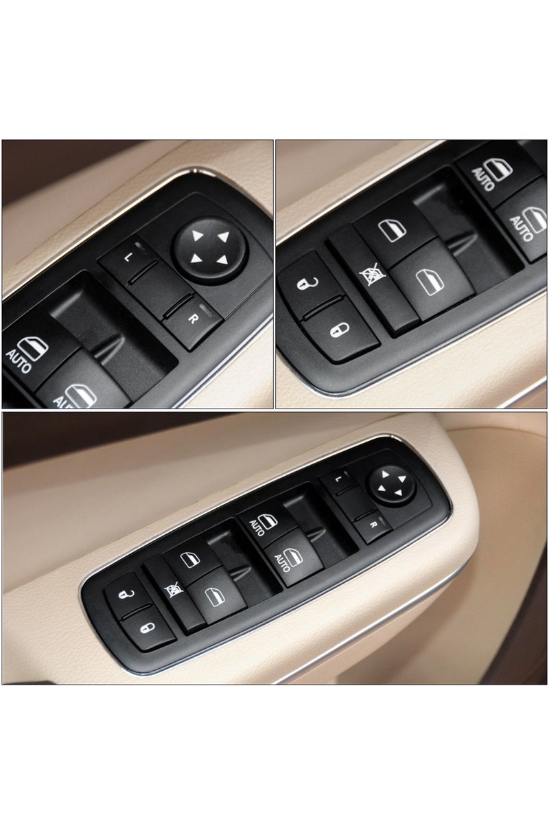 إيروريكس مفتاح تشغيل/إيقاف كهربائي مزدوج أوتوماتيكي لنافذة السيارة دودج تشارجر موديلات 2011-2014، بديل لـ 68... - Image 1