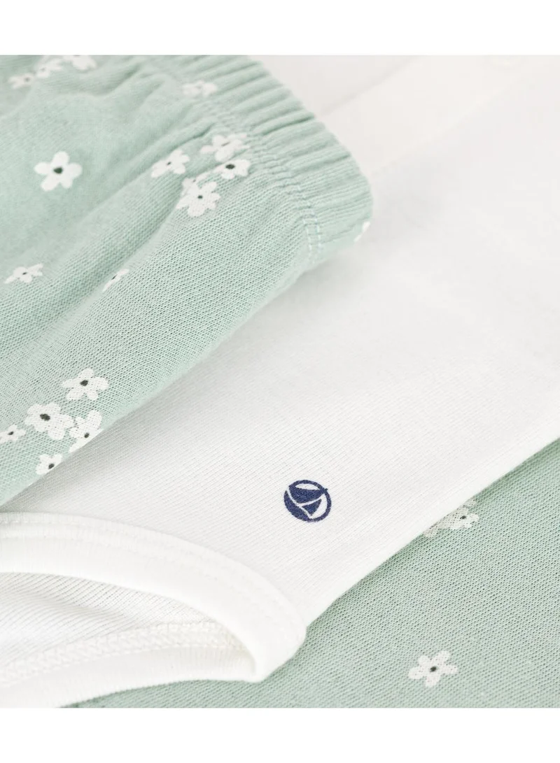Petit Bateau Babies' three-piece tube knit set