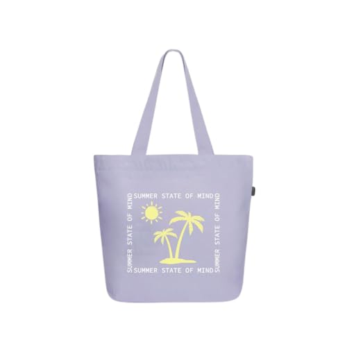 Eco Right Aesthetic Canvas Tote Bag for Women Large Zipper Tote Bags with Pocket Womens Tote Bag for Yoga Work Beach