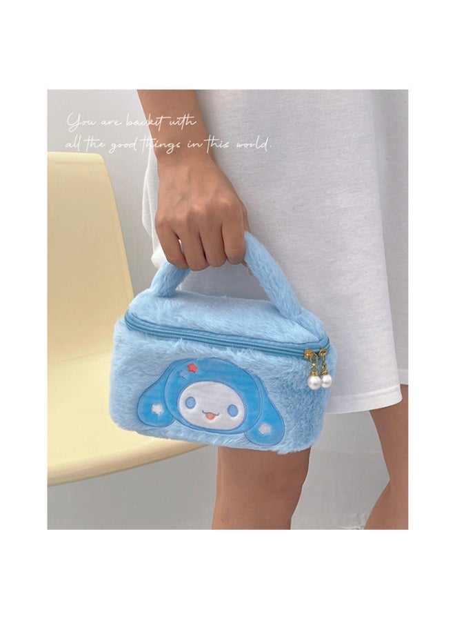 Sanrio 8-inch Sanrio Cinnamon blue portable plush cosmetic bag  - Image 4