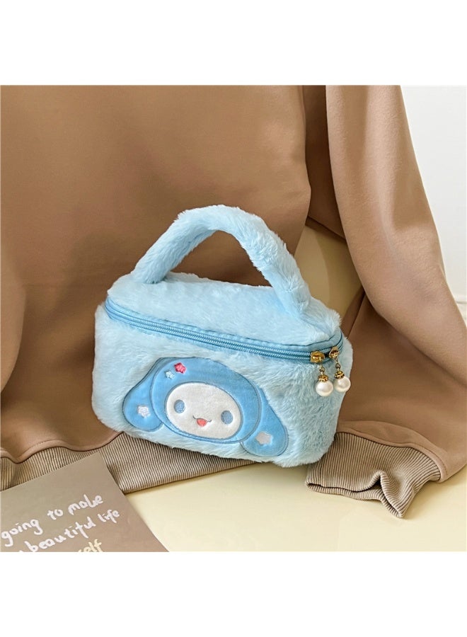 Sanrio 8-inch Sanrio Cinnamon blue portable plush cosmetic bag  - Image 2