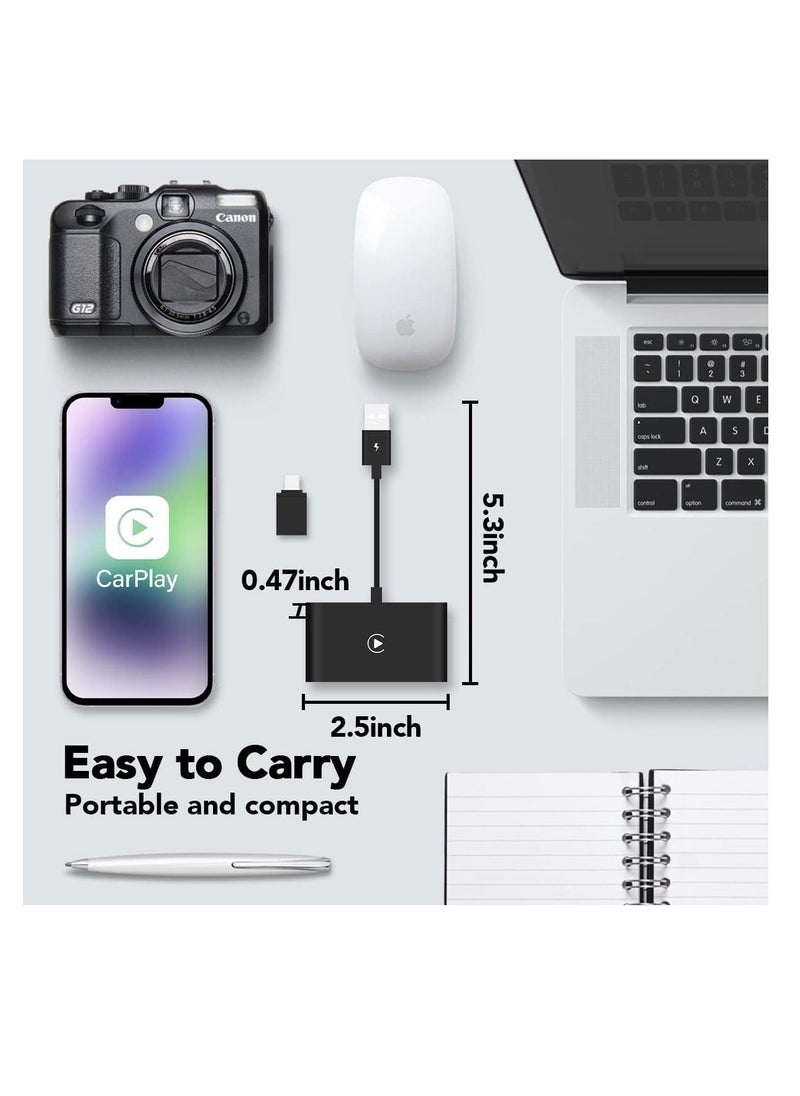 Showday - Wireless Carplay Adapter Apple Carplay Wireless Adapter Convert Wired to Wireless CarPlay Dongle for Wireless Control Plug & Play Fit for Cars from 2015 & iPhone - Image 1