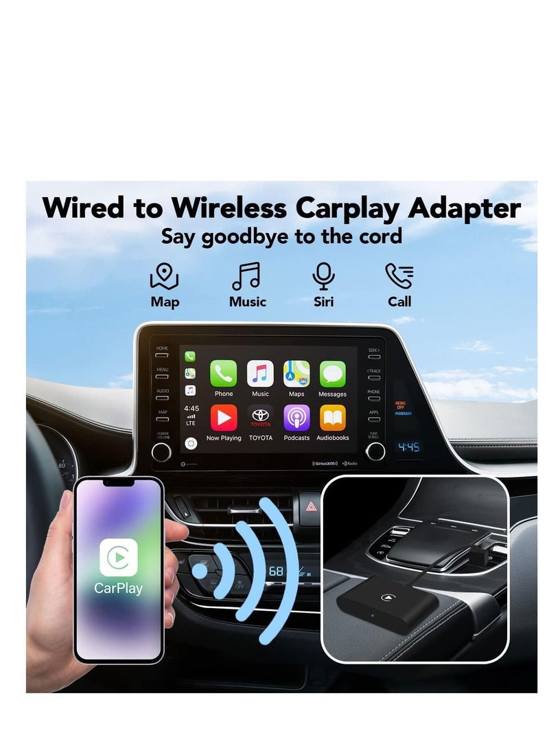 Showday - Wireless Carplay Adapter Apple Carplay Wireless Adapter Convert Wired to Wireless CarPlay Dongle for Wireless Control Plug & Play Fit for Cars from 2015 & iPhone - Image 1