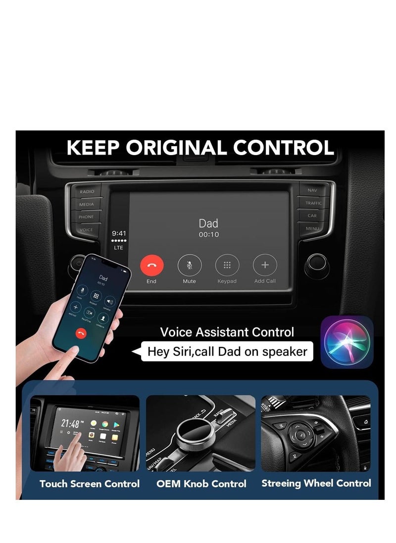 Showday - Wireless Carplay Adapter Apple Carplay Wireless Adapter Convert Wired to Wireless CarPlay Dongle for Wireless Control Plug & Play Fit for Cars from 2015 & iPhone - Image 1