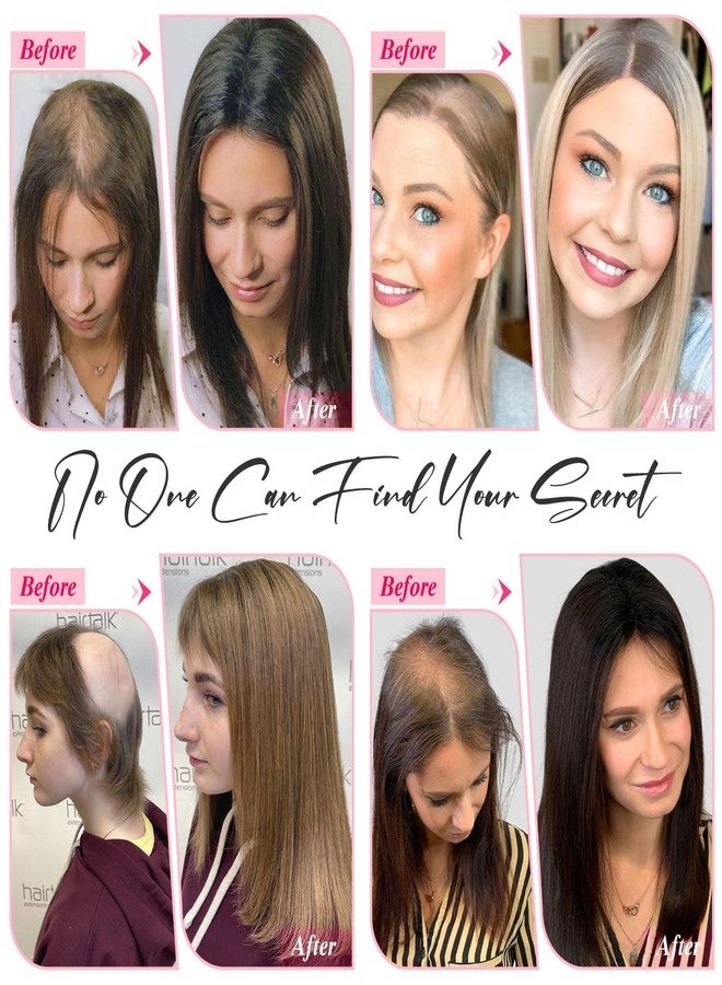 EASYOUNG 3clip Hair Topper for Thinning Hair 22inch Hair Toppers for Women Topper Hair Piece for Hair Loss Topper Soft Hair Extensions/Hair Wig, Black Color - Image 5