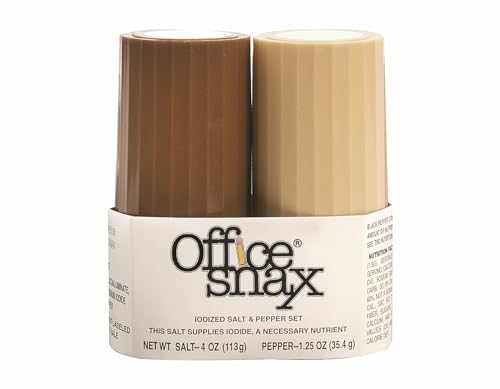 طقم بهارات مكتب سنكس OFX00057 من زجاجات الملح والفلفل، زجاجة ملح سعة 4 أونصات وزجاجة فلفل سعة 125 أونصة