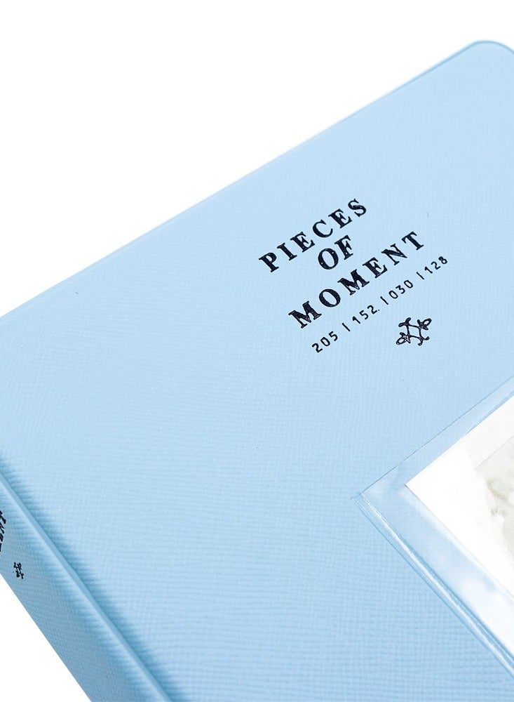 SOLARAE 64-Piece Mini Pocket Album for Fujifilm Instax Mini 7s, 8, 8+, 9, 25, 26, 50s, 70, 90 Instant Cameras - 3-Inch Photo and Business Card Album (Ice Blue) - Image 2