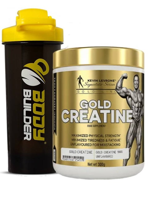 Kevin Levrone Gold Creatine - 300gm - Unflavored - 5g of Creatine Monohydrate Increase Energy, Strength & Suitable for Women & Men-60 Servings