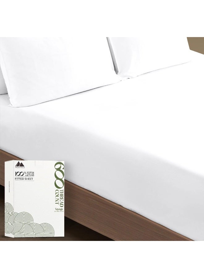 Mayfair Linen Premium Hotel Quality 1-Piece 100% Cotton Fitted Sheet - Image 1