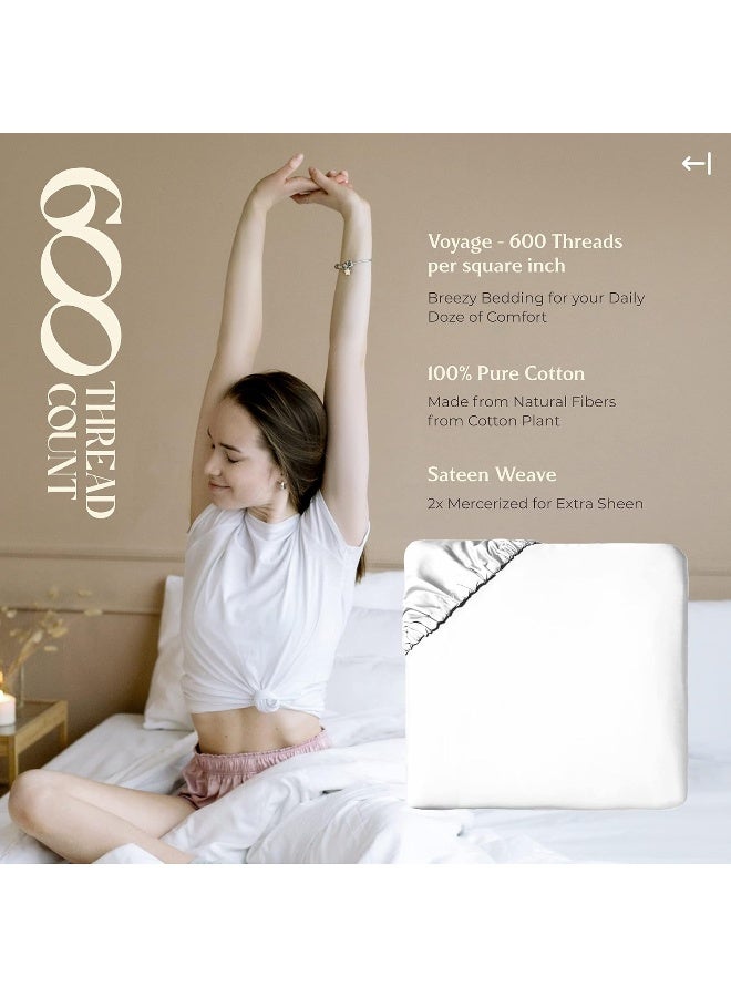 Mayfair Linen Premium Hotel Quality 1-Piece 100% Cotton Fitted Sheet - Image 5