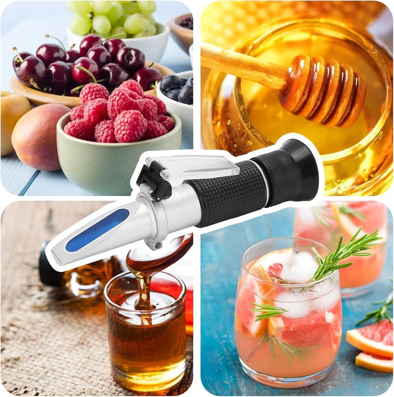 Concentration Tester, 28-62% brix Sugar Refractometer Refractometer with Screwdriver for Household for Food Industry for Agricultural - Image 2
