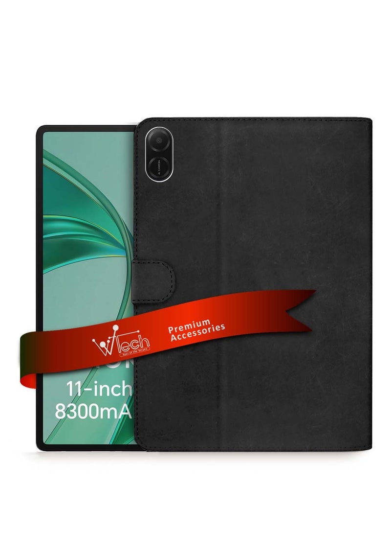 دبليو تيك هونر وساد X8a 2024 (11 بوصة) غطاء غطاء فليب بالجلد بلون بو بالجلد - أسود - Image 1