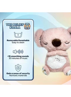 bbet Calming Relief Plush Toys | Breathing Cartoon Anxiety Relief Plush Toy Anxietys Relief Soothing Cartoon Stuffed Animal with Music Lights and Rhythmic Breathing Motion for Kids Sleeping  - Image 2