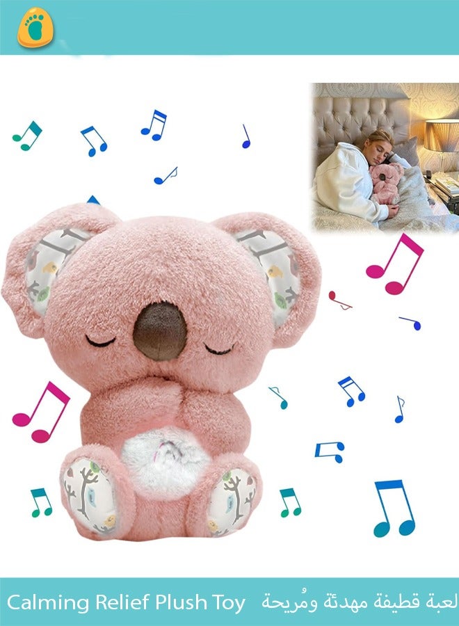 bbet Calming Relief Plush Toys | Breathing Cartoon Anxiety Relief Plush Toy Anxietys Relief Soothing Cartoon Stuffed Animal with Music Lights and Rhythmic Breathing Motion for Kids Sleeping - Image 1