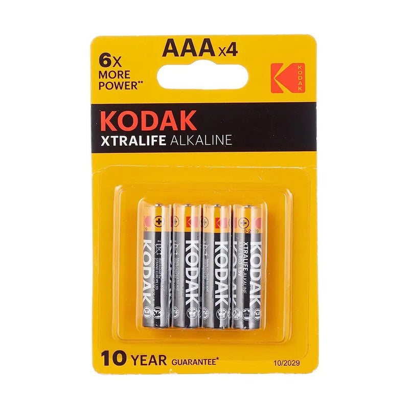 Kodak Xtralife Alkaline AAA 1.5 V Battery- Pack of 4 Pcs - Image 1