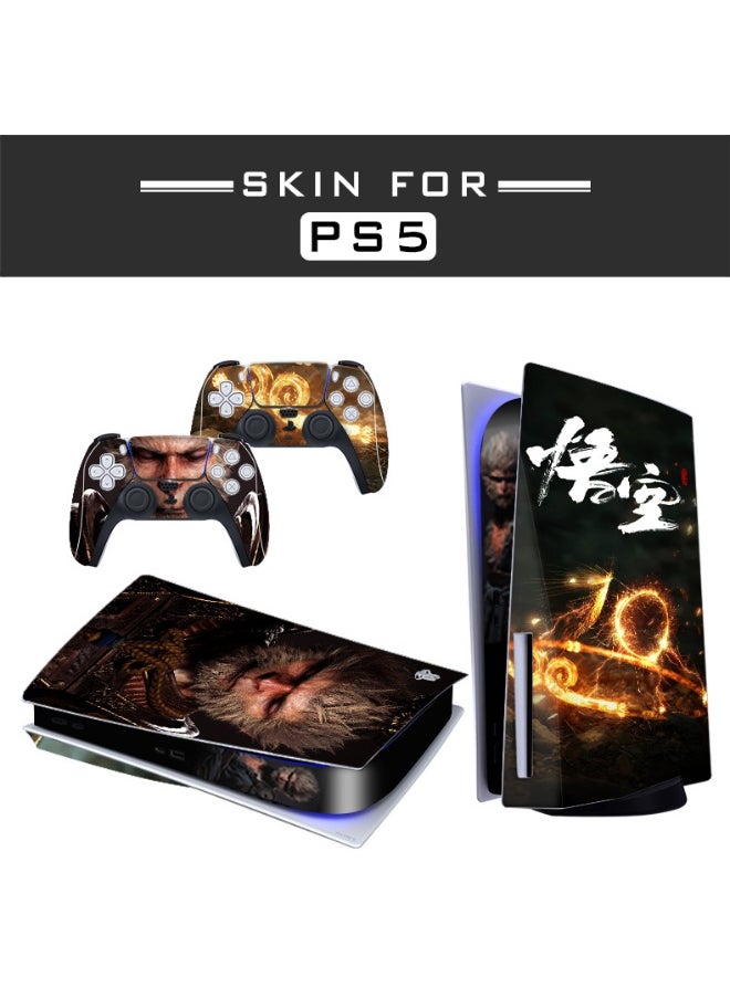 Generic Black Myth: Wukong PS5 Disc & Digital Console Skin Sticker Protector Film 