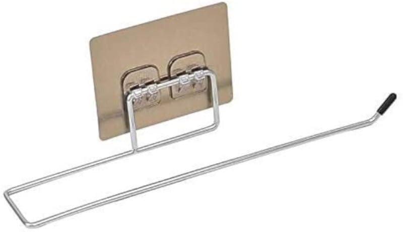 Beachy PREET Enterprise Stainless Steel Self Adhesive Napkin Ring Wall Mount Towel Hanging Toiler Paper Holder with Magic Adhesive Pad Kitchen Paper Hanger
