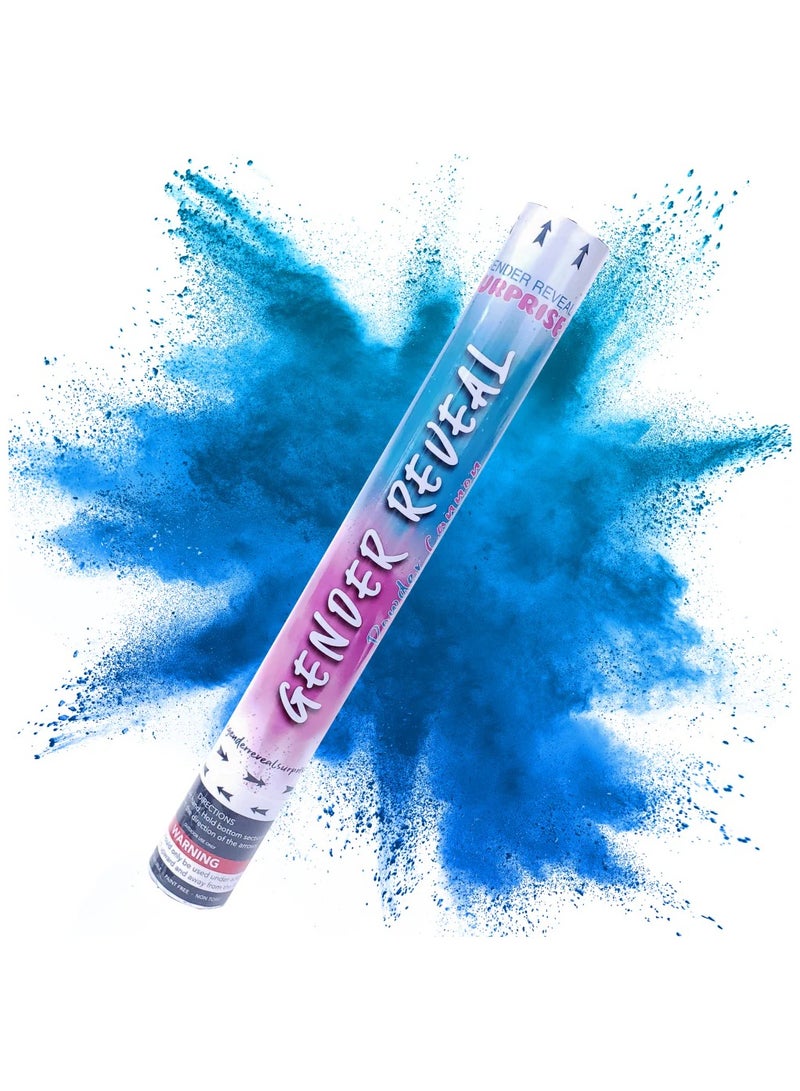 صندوق العاب مجموعة خراطيم البودرة المفاجئة للكشف عن الجنس، مقاس 40.64 سم لحفلة استقبال المولود الجديد باللون الأزرق - Image 1