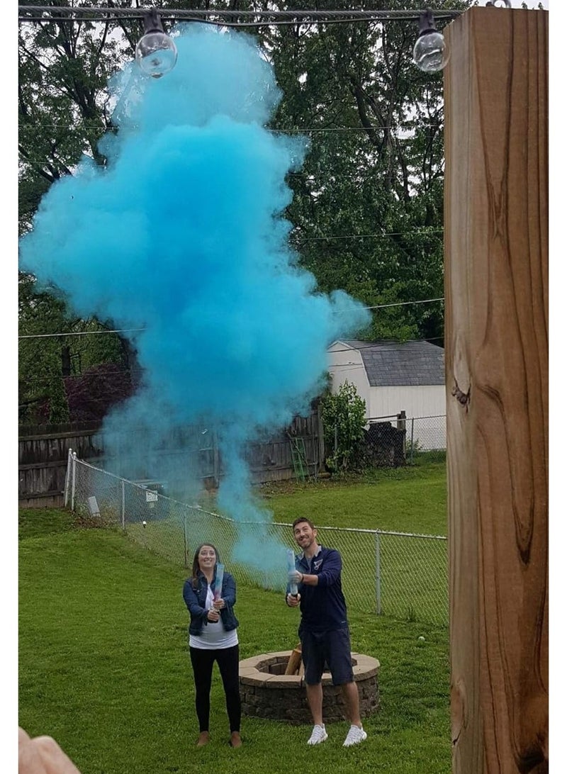 صندوق العاب مجموعة خراطيم البودرة المفاجئة للكشف عن الجنس، مقاس 40.64 سم لحفلة استقبال المولود الجديد باللون الأزرق - Image 2