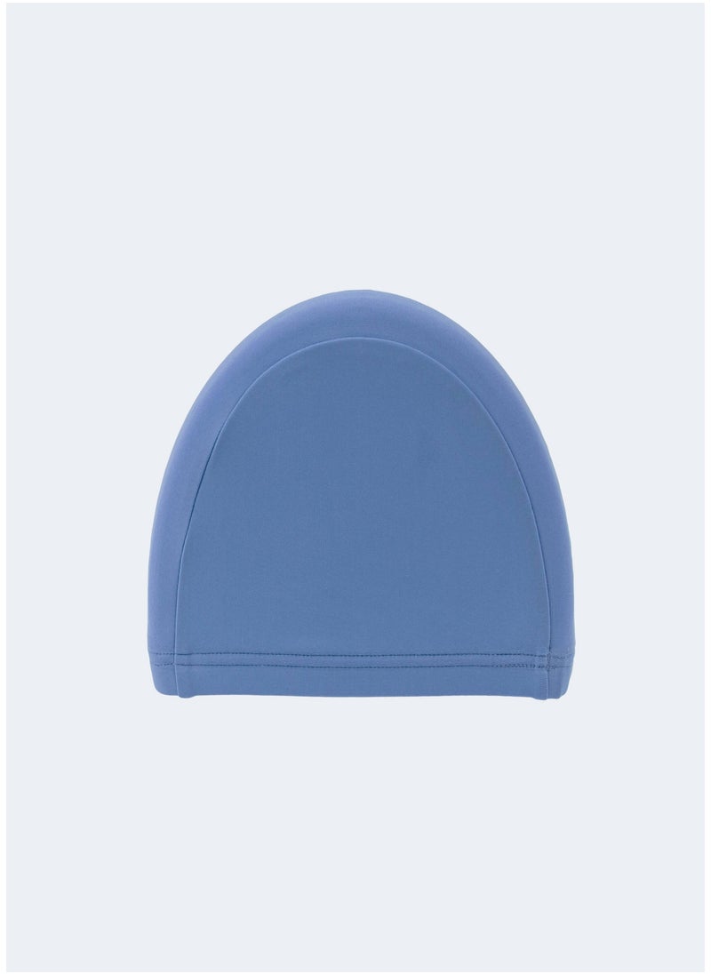 NABAIJI NABAIJI by DECATHLON, Kids Swimming Cap Plain Fabric Blue  - Image 2