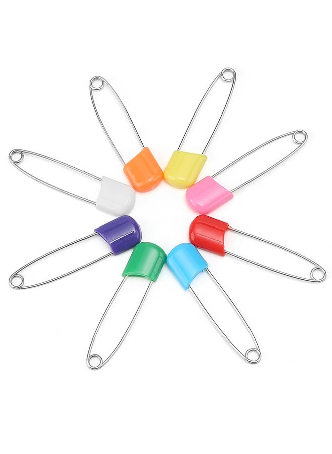 Super ZYouth 2 Packs Baby Safety Diaper Pins, Nappy Pins with Locking Closure, Stainless Steel Baby Pins with Plastic Head for Clothes Diaper Fasteners, Random Color  - Image 3