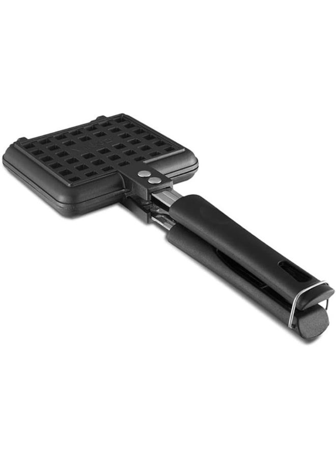 VINOD صانعة الوافل غير لاصقة من الألمنيوم المصبوب من فينود زست | آلة صنع كعك الوافل | قاعدة غاز | طلاء ثلاثي الطبقات | مقاومة للخدش | ضمان لمدة سنة واحدة، 1000 واط، أسود - Image 1