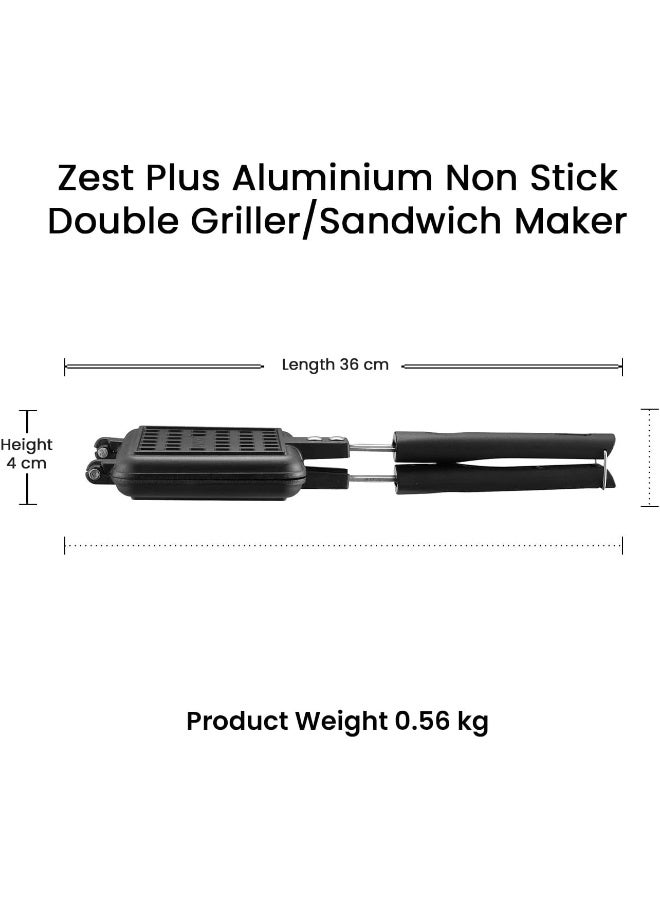 VINOD صانعة الوافل غير لاصقة من الألمنيوم المصبوب من فينود زست | آلة صنع كعك الوافل | قاعدة غاز | طلاء ثلاثي الطبقات | مقاومة للخدش | ضمان لمدة سنة واحدة، 1000 واط، أسود - Image 3