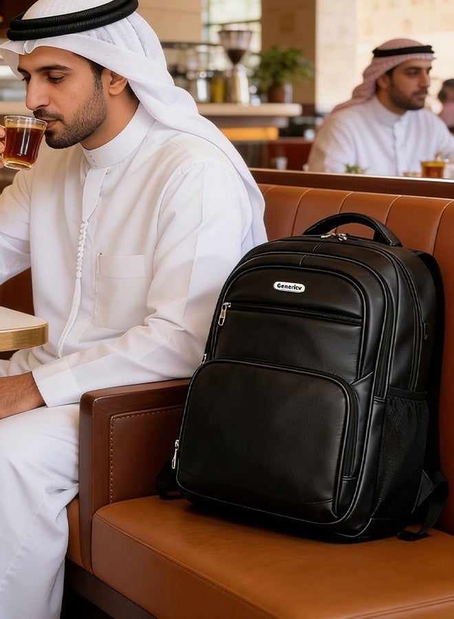 Laptop School Travel Backpack 15.6 Inch, Large Capacity USB Computer Backpack, Water Resistant Anti Theft College Work Bag for Daily Commute Business Trip and Travel, Black - Image 3