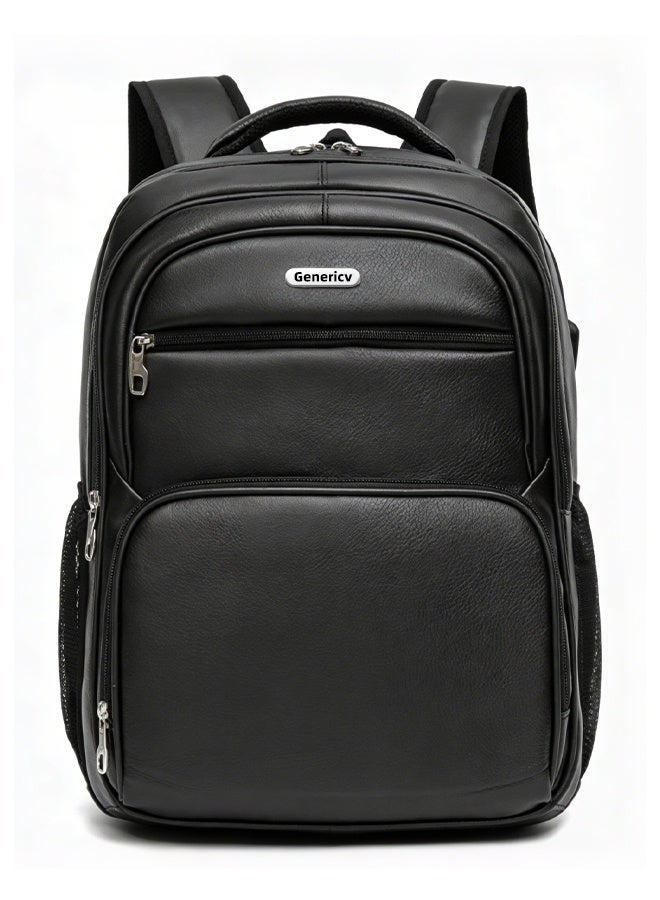 Laptop School Travel Backpack 15.6 Inch, Large Capacity USB Computer Backpack, Water Resistant Anti Theft College Work Bag for Daily Commute Business Trip and Travel, Black - Image 1