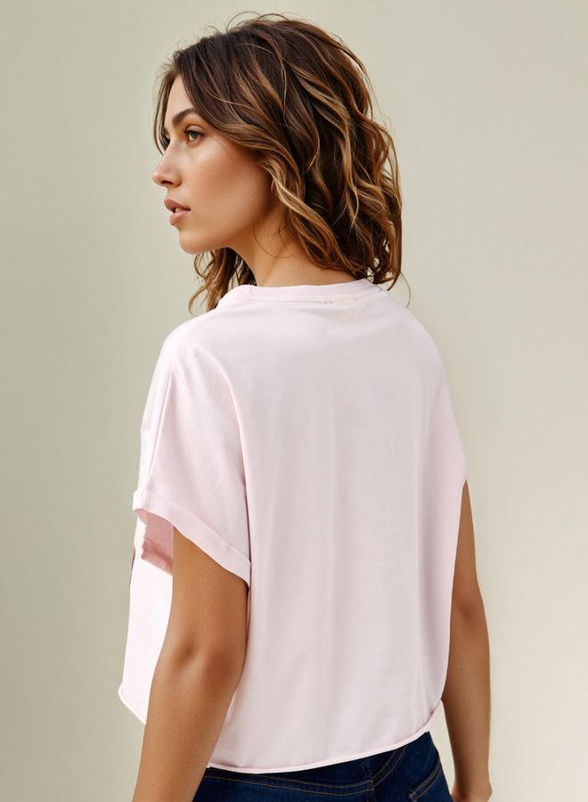 اس بي كاركترز تيشيرت بياقة دائرية وأكمام قصيرة بطبعة الفول السوداني - Image 3