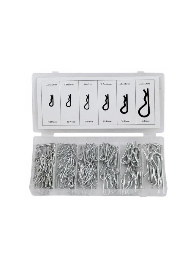 150-Piece Hair Pin Clip Assortment 61286 | Spring Retaining R-Clips | Mixed Sizes Hardware Set
