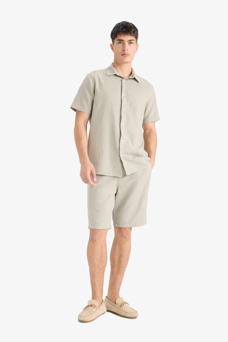 ديفاكتو Regular Fit Polo Neck Summer Cotton Shirt