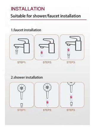 2 Pack Vitamin C Shower Filter, Shower Head Filter for Removing Chlorine Fluoride Deposits, Purifies Water with Beads, Helps with Dry Skin and Hair Loss, Easy to Install (Lavender + Blueberries) - view 4