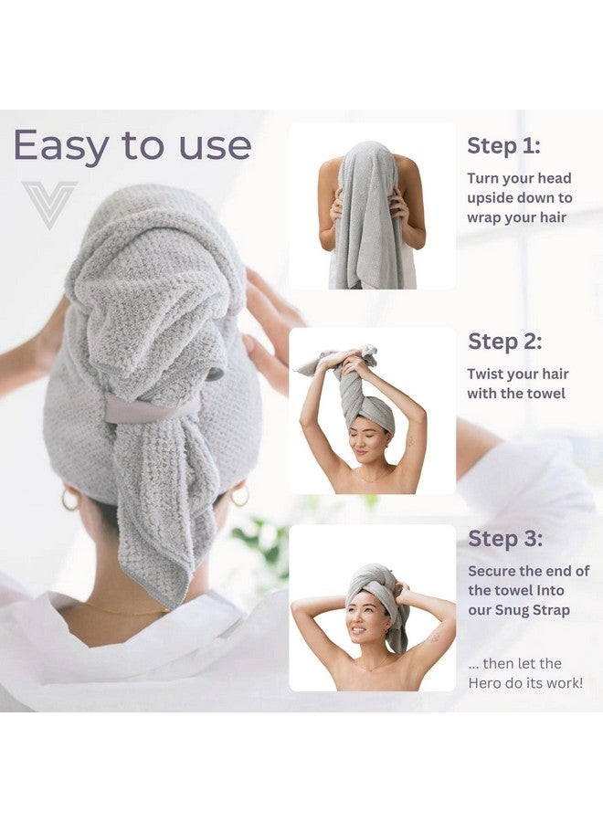 Volo VOLO Hero Capri Blue Hair Towel | Ultra Soft, Super Absorbent, Quick Drying Nanoweave Fabric | Reduce Dry Time by 50% | Towel Wrap for All Hair Types | Anti Frizz & Anti Breakage | Reusable Packaging - Image 5