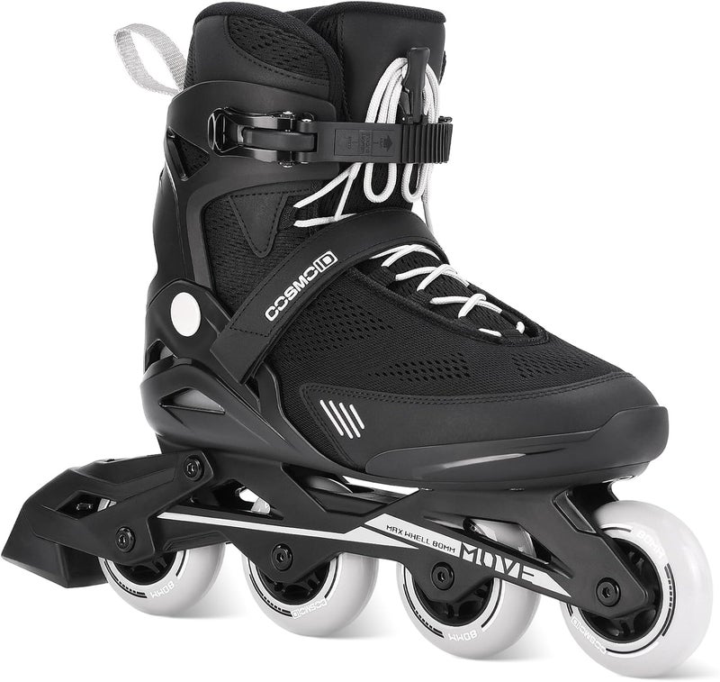 COSMOID Move Professional Inline Skates for Men and Women - Black, Size 5-12 - Image 1