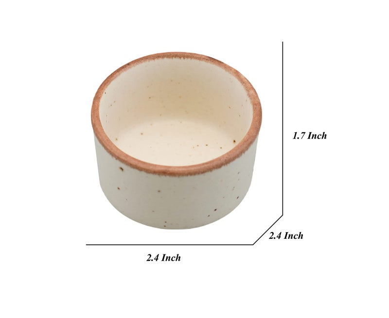 Freakway Ceramic Classic Bowl - 40ml, Set of 6, Off-White - Image 4